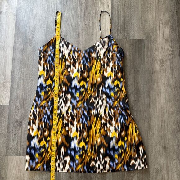 Forever 21 Animal Print Slip Dress NEW Black Blue Tan - Picture 10 of 12